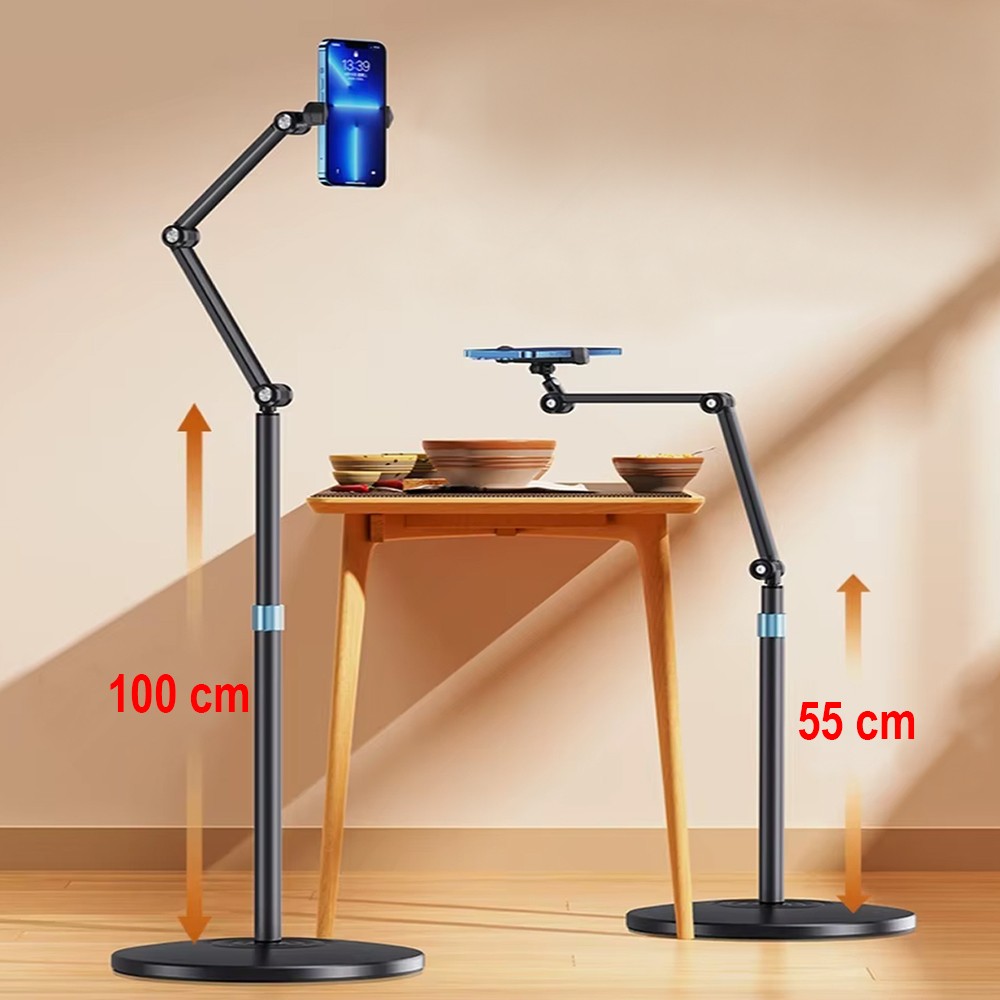 The Wlue Metal Tablet Tripod 6-11 Inch 160 cm Yükseklik Ayarı ile Esnek Tasarım ve Dayanıklılık - Siyah Diğer Fiyatı
