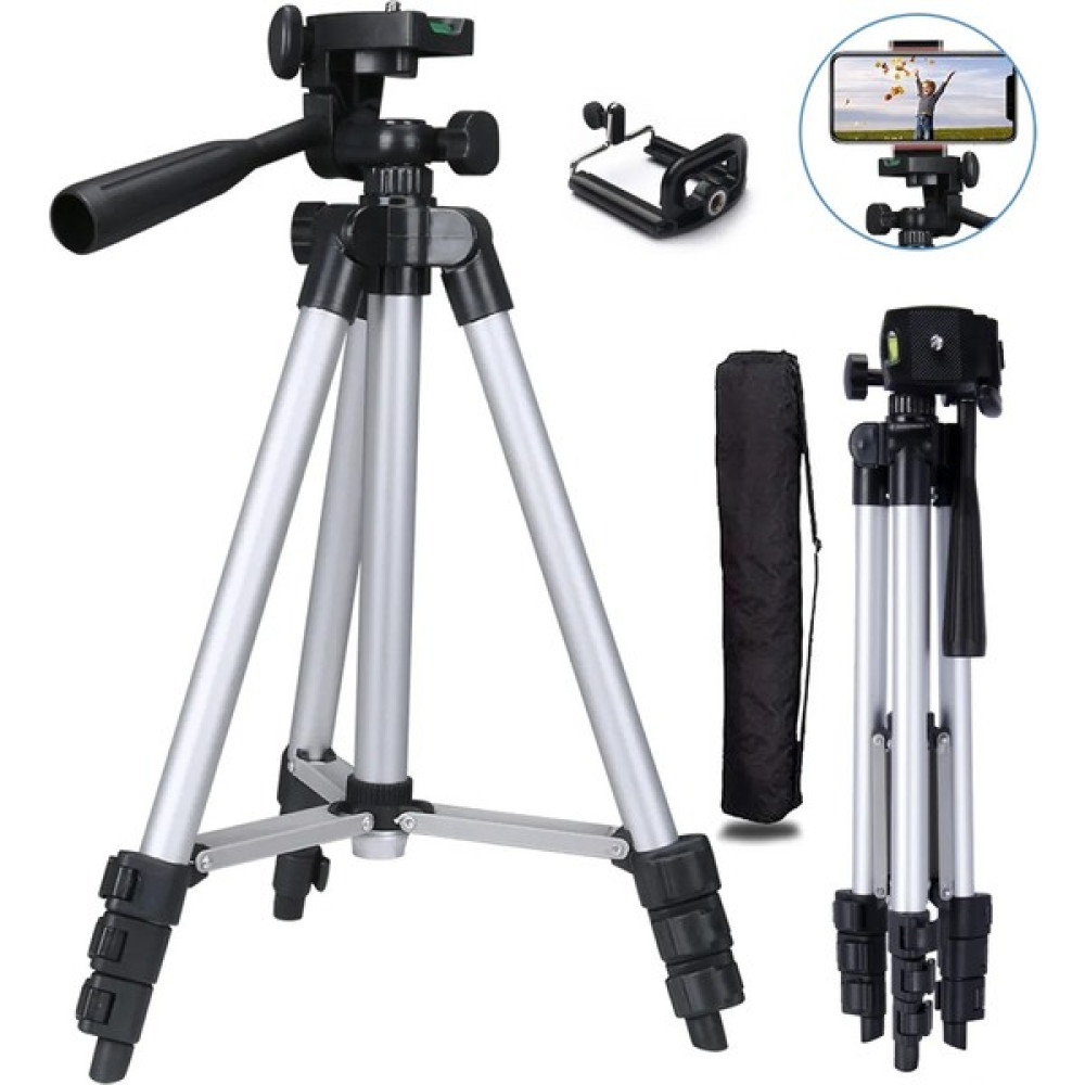 The Wlue Profesyonel Outdoor Tripod 135CM Tüm Dslr Kameralarla Uyumlu Video Fotoğraf Çekim Tripod - Gümüş Tripodlar Fiyatı