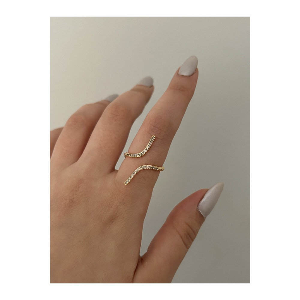 The Y Jewelry Gold Taşlı Sarmal Yüzük Bijuteri Yüzük Fiyatı