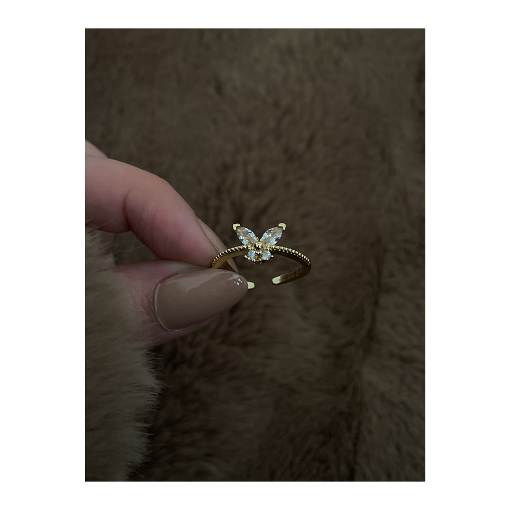 The Y Jewelry Taşlı Kelebek Yüzük Standart Beden Bijuteri Yüzük Fiyatı