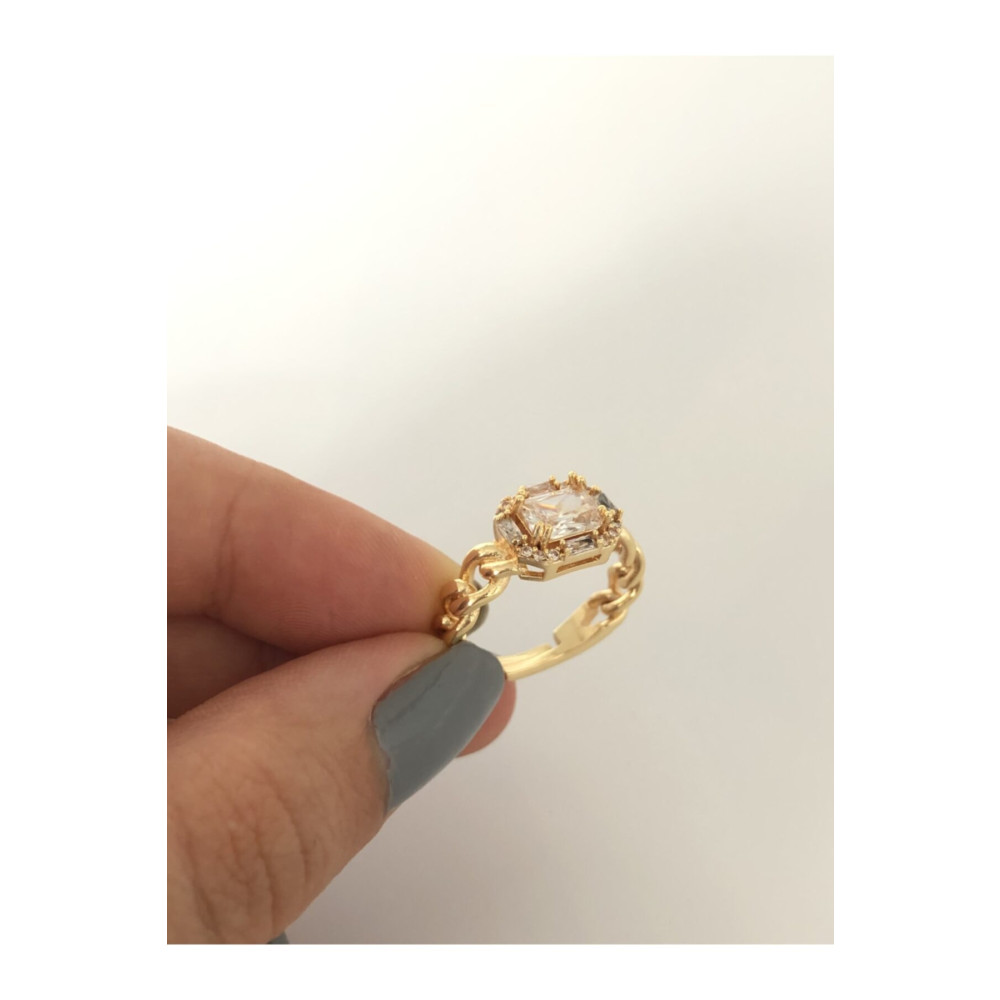 The Y Jewelry Taşlı Zincir Yüzük -ayarlanabilir Bijuteri Yüzük Fiyatı