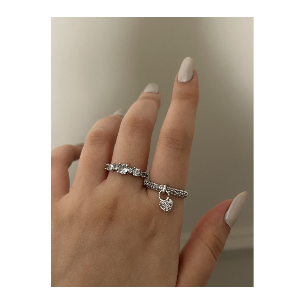The Y Jewelry Zirkon Taşlı Kalpli Yüzük Seti Bijuteri Yüzük Fiyatı