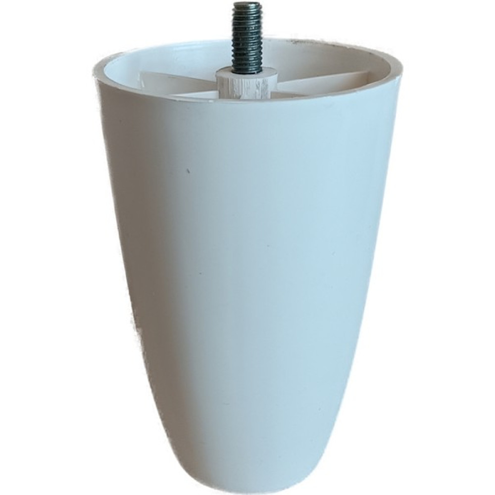 The Zey Gen (Vida Ölçüsüne Dikkat) - 12 cm Armut Plastik Baza Ayağı Koltuk - Kanepe Ayağı 8 Adet Beyaz M8 Vida Nalburiye & Hırdavat Fiyatı