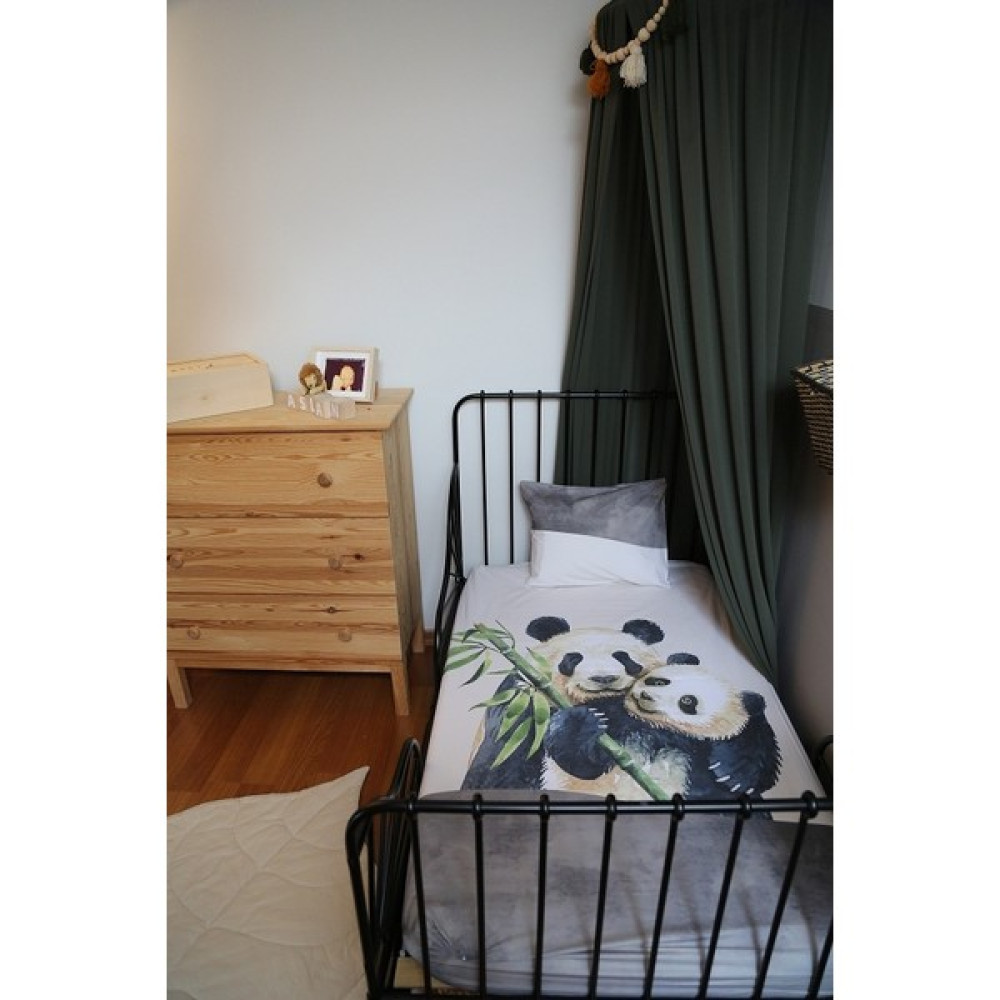 Thebellobambinoo Panda Organik Pamuk Bebek Beşik Lastikli Çarşaf Seti - 60 x 120 cm - Ekru Oto Boyaları Fiyatı