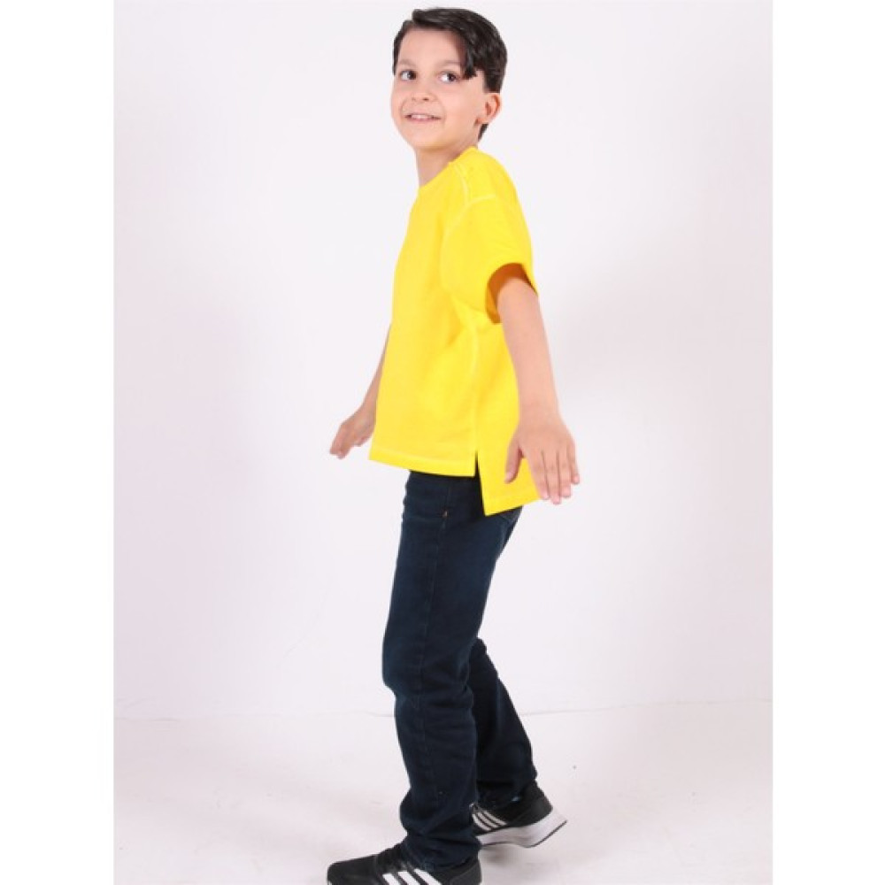 Thecatu Çocuk Regular Fit Kısa Kol Sarı T-Shirt 3011Ç Erkek Çocuk T-shirt Fiyatı