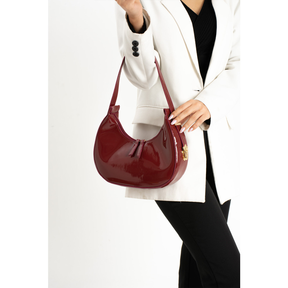 thegirlhouse Cherry Model Rugan Özel Kilit Sistemli Askı Boyu Ayarlanabilir Kadın Omuz Çantası Standart Beden Unisex Çanta & Cüzdan ve Seyahat Çantaları Fiyatı