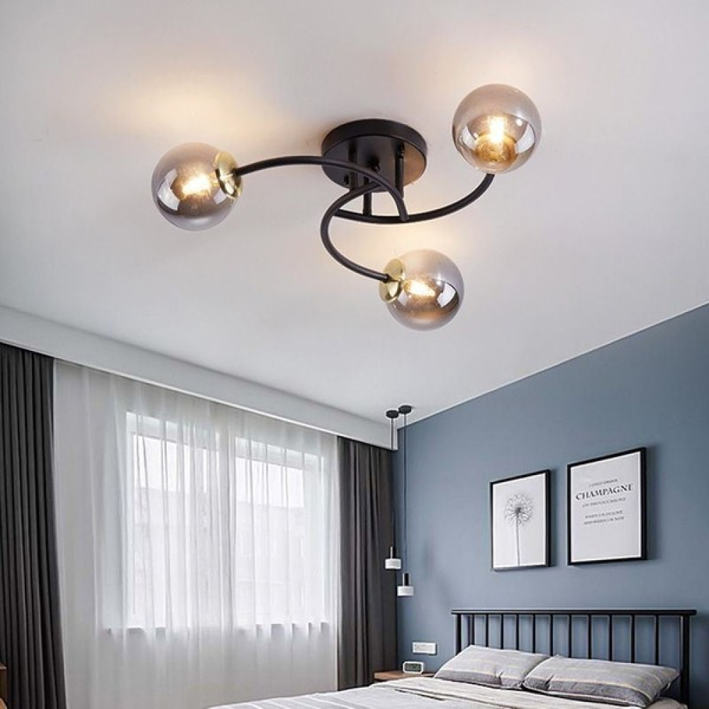 Theia Modern 3lü Camlı Avize - Siyah Avize Fiyatı