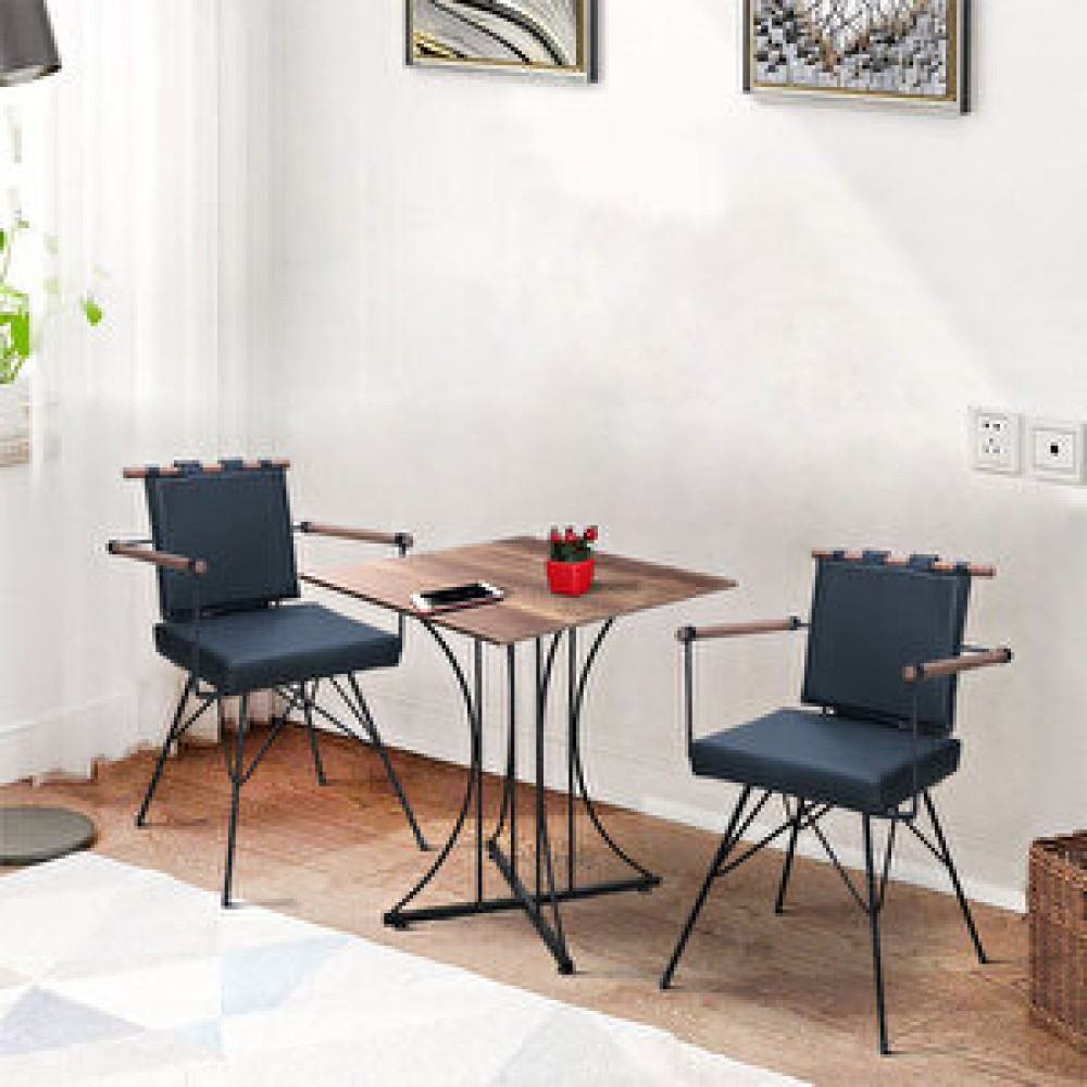 Theia Tasarım Thei̇a Pi̇ 60x60cm Masa Barok (ahşap Desenli̇) + 2 Adet Penyez Sandalye Si̇yah Yemek & Mutfak Masası Fiyatı