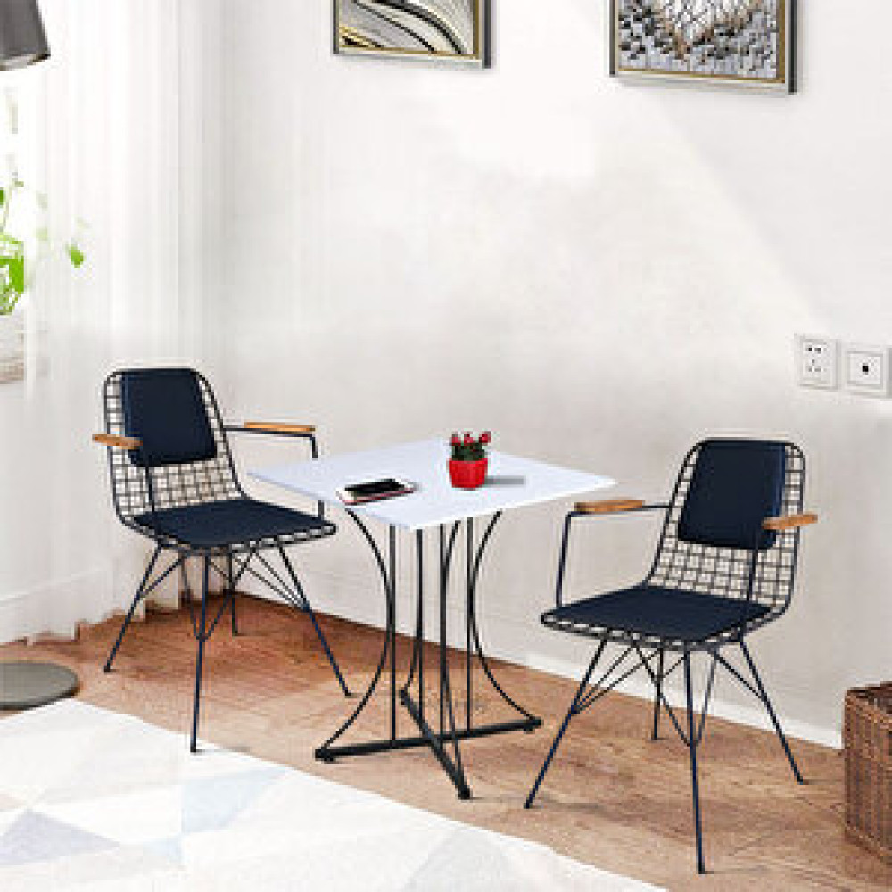 Theia Tasarım Thei̇a Pi̇ 60x60cm Masa Beyaz Renk + 2 Adet Starleg Kolçakli Sandalye Yemek & Mutfak Masası Fiyatı