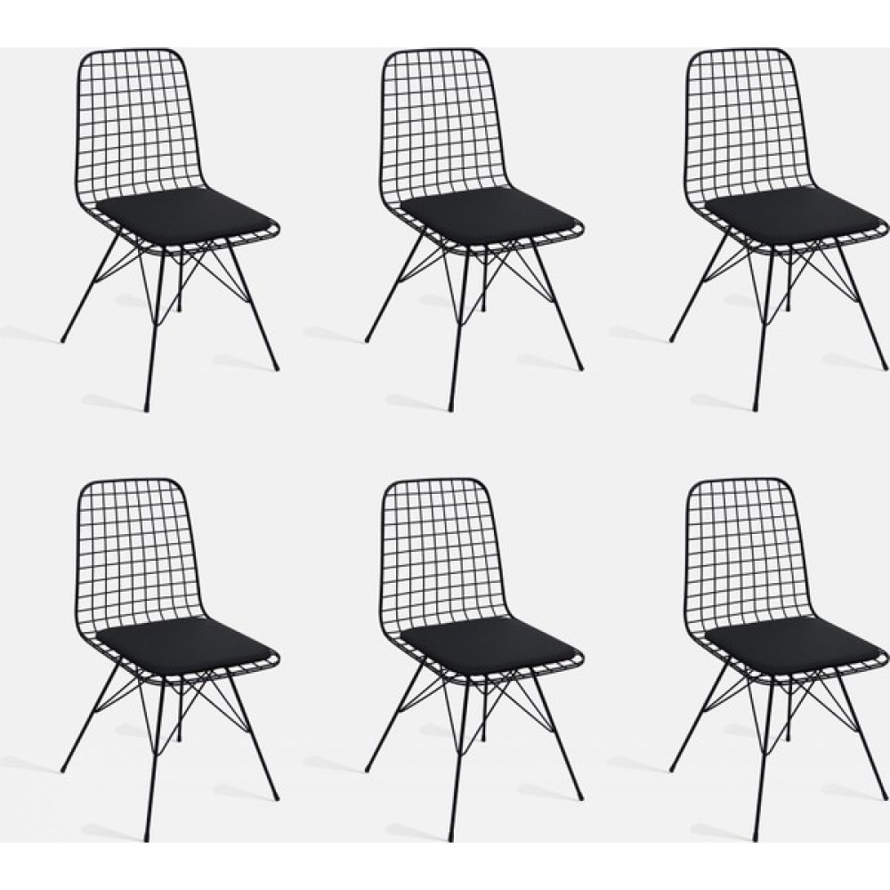 Theia Tel Sandalye 6 Lı Set Masa - Sandalye & Tabure Fiyatı