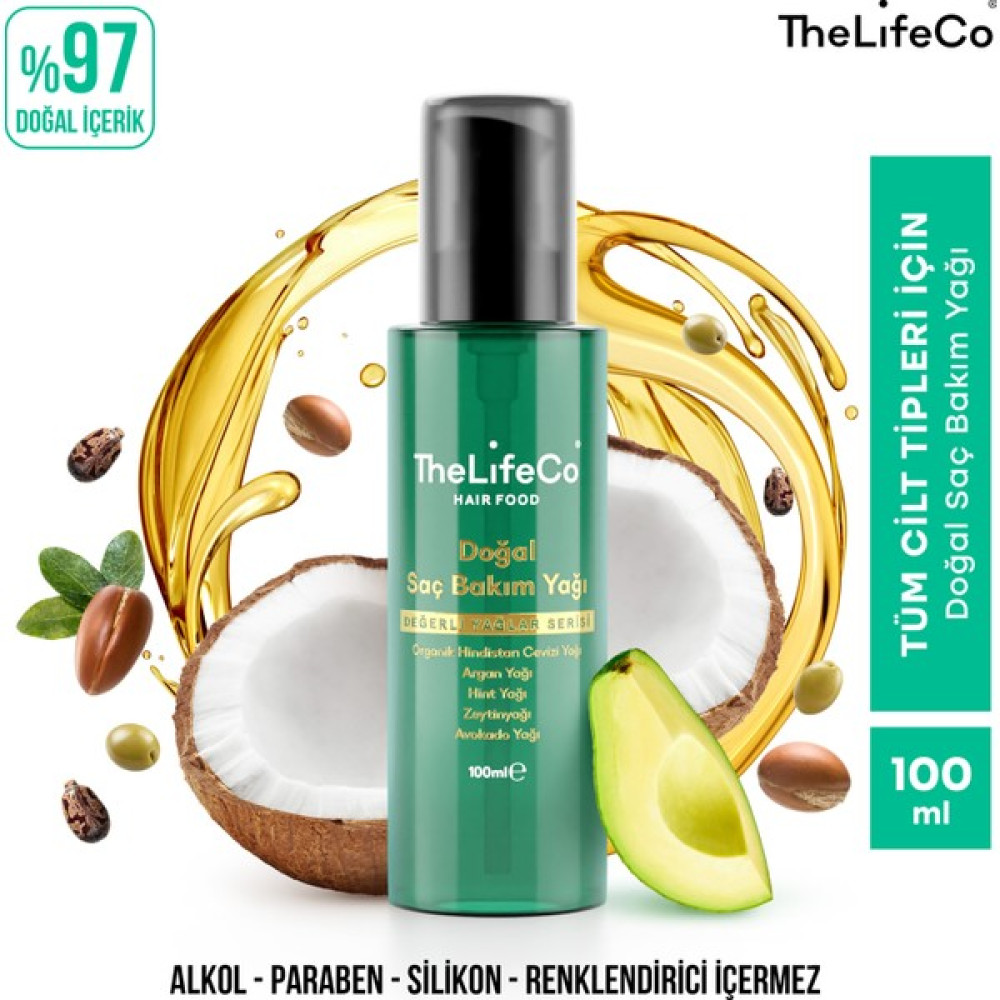 TheLifeCo Hairfood Değerli Yağlar Serisi Doğal Saç Bakım Yağı 100 ml Saç Bakım Maskeleri & Serumlar & Spreyler Fiyatı