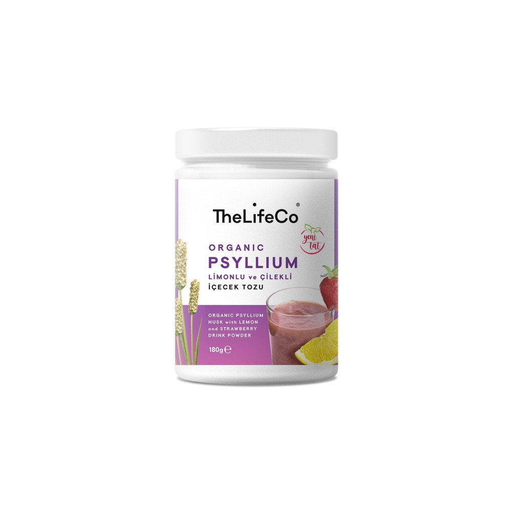 TheLifeCo Organik Psyllium - Karnıyarık Otu Limonlu Ve Çilekli Içecek Tozu 180g İçecek Fiyatı
