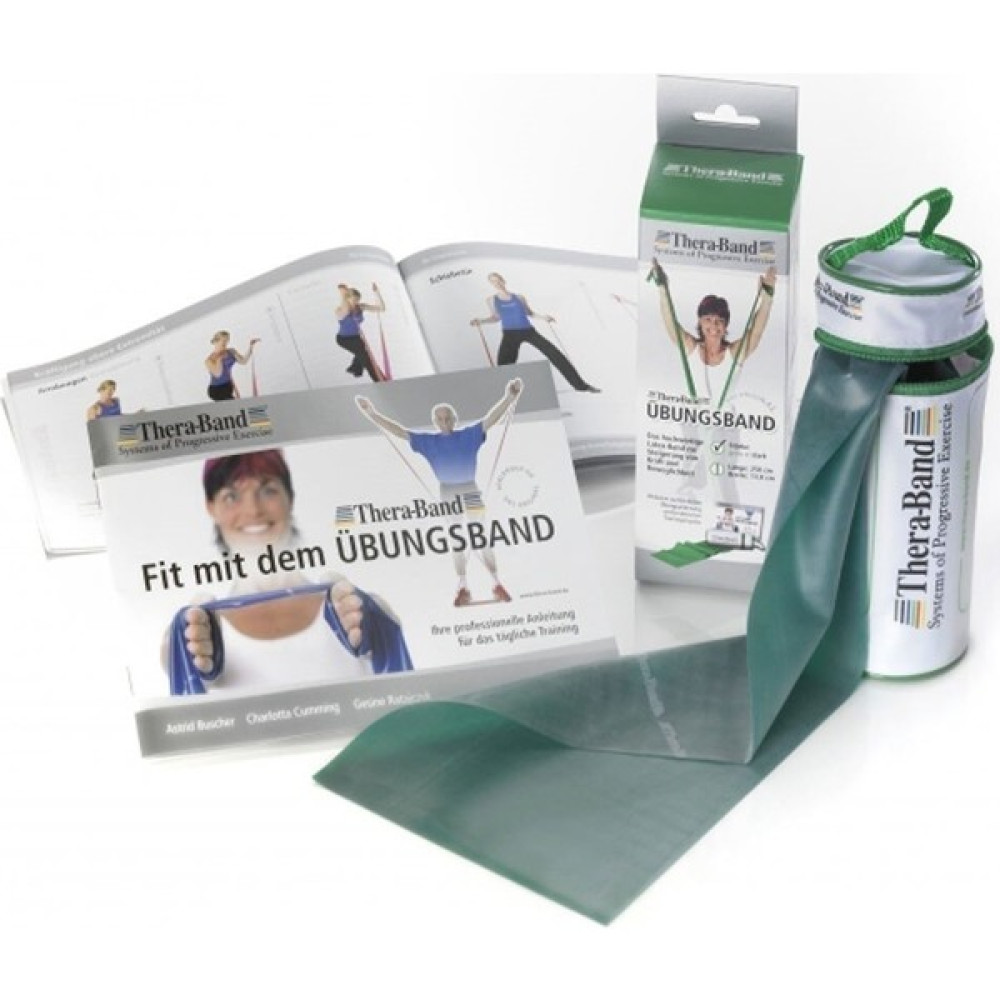 Thera-Band 12194 Çantalı Egzersiz Bandı 2.5 Metre Sert Yeşil Pilates Fiyatı