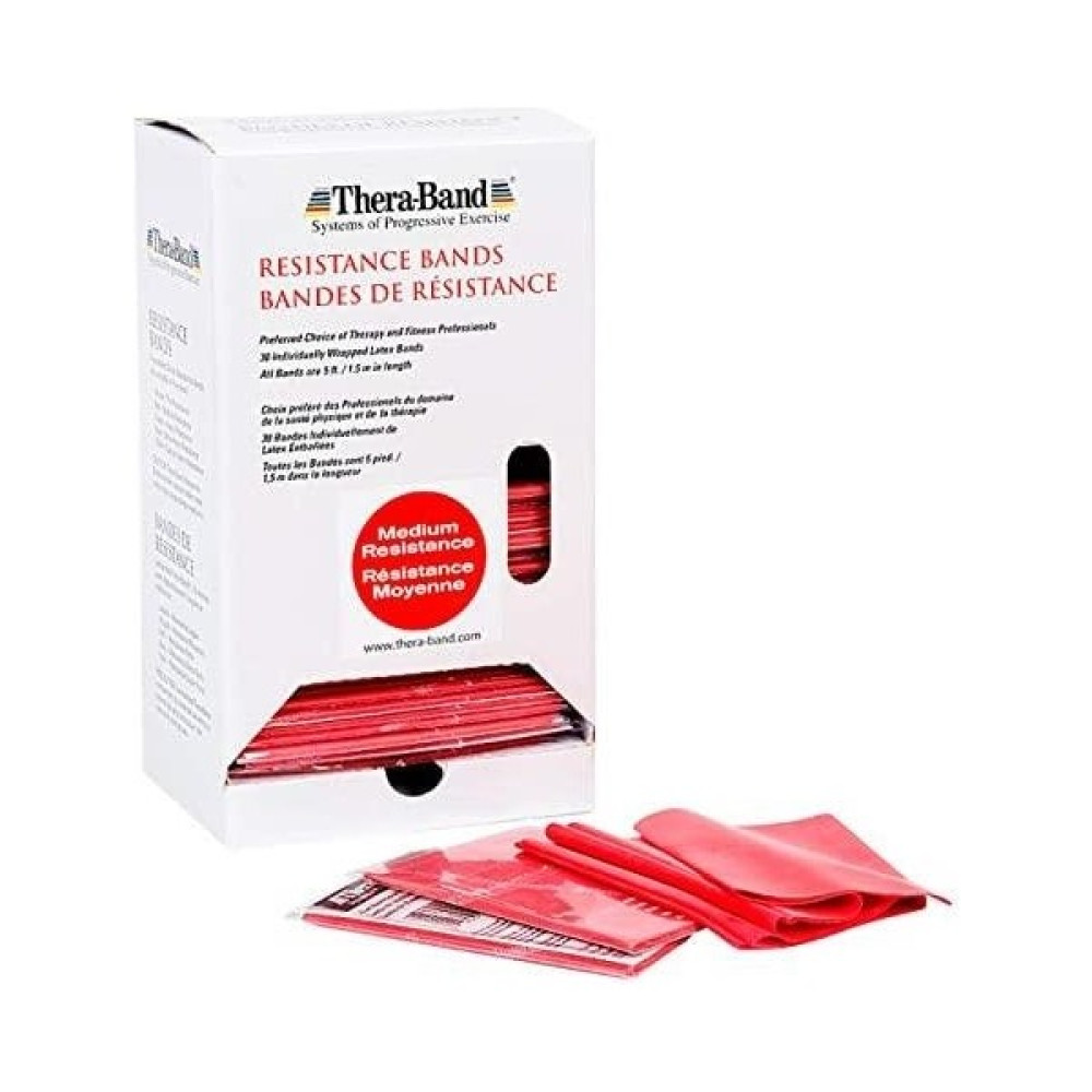 Thera-Band Kırmızı Egzersiz Pilates Bandı Lastiği 1.5 Metre Paketli Kondisyon Aletleri Fiyatı