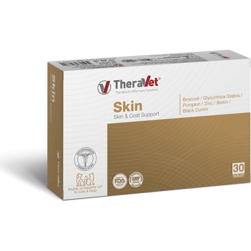 Theravet Skin Tüy ve Deri Sağlığı (30 Tablet) Kediler & Köpekler Diğer Fiyatı