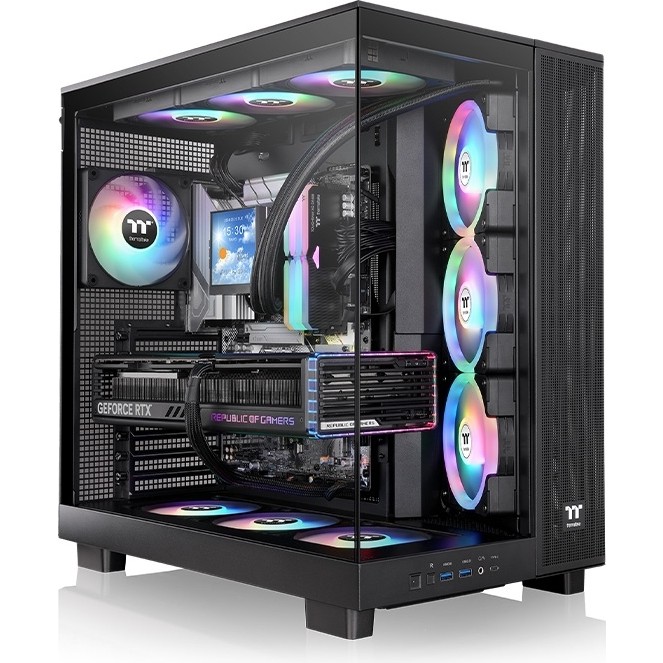 Thermaltake View 380XL Siyah 4x120mm ARGB Fanlı Back-Connect Destekli Bilgisayar Kasası (PSU yok) (CA-11E-00M1WN-00) PC Kasaları Fiyatı