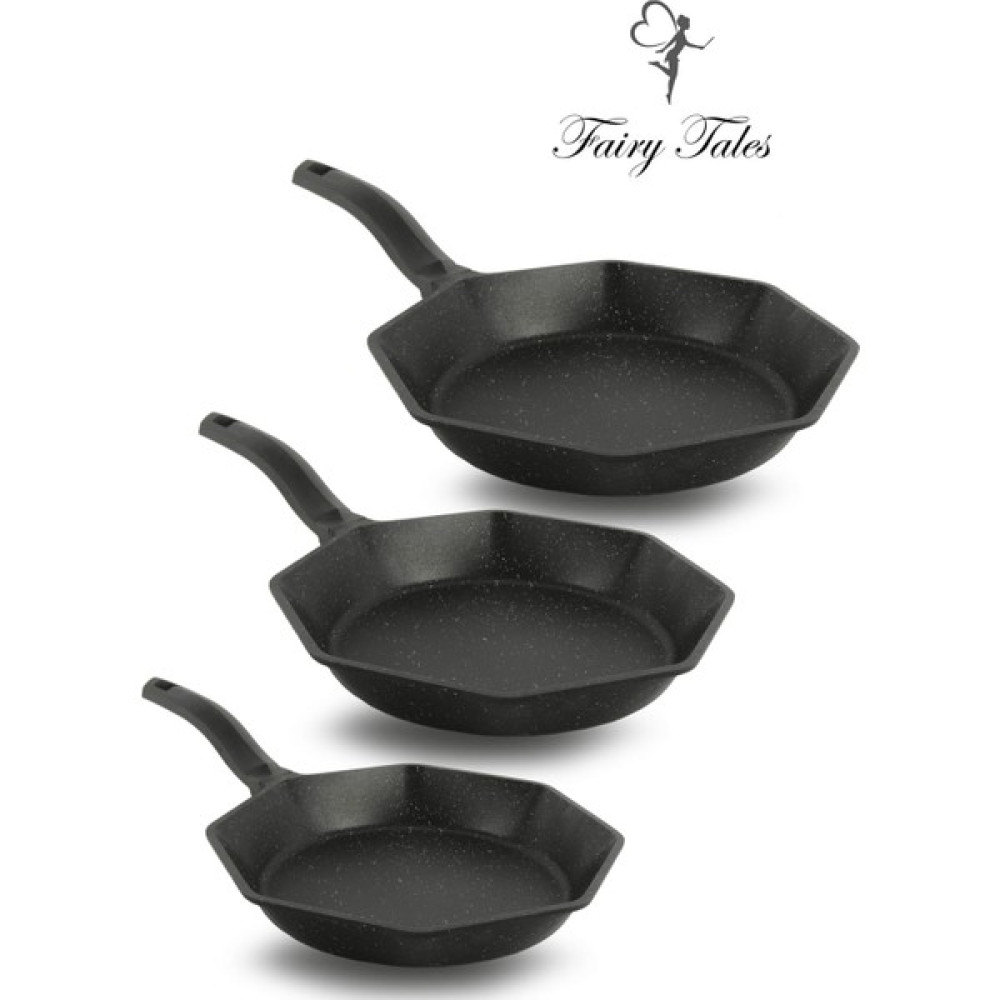 Thermo Taban Elit Premium Sekizgen tava, 3 lü tava seti. 20cm 24cm 28cm. Tava, Tava seti, Döküm tava, Granit tava. Tavalar Fiyatı