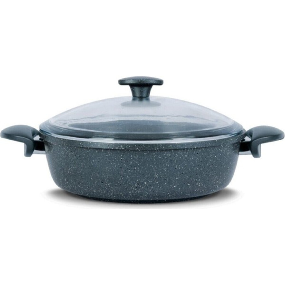 Thermoad Alüminyum Döküm 28CM Basık Karnıyarık&pilav / Gri - Siyah - 28 cm Tencereler Fiyatı