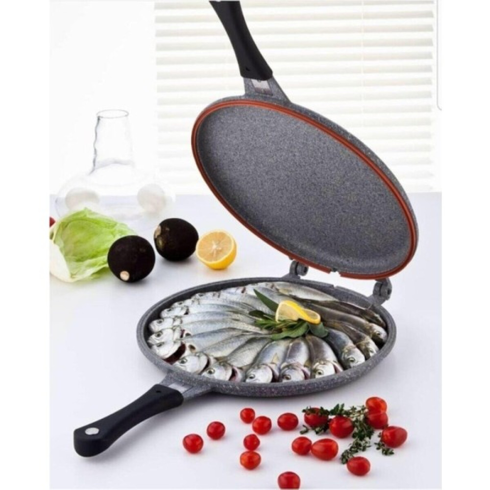 Thermoad Granit Çift Taraflı Balık Hamsi Tavası 28 cm Thermoad Granit Balık Tencere / Tava Setleri Fiyatı