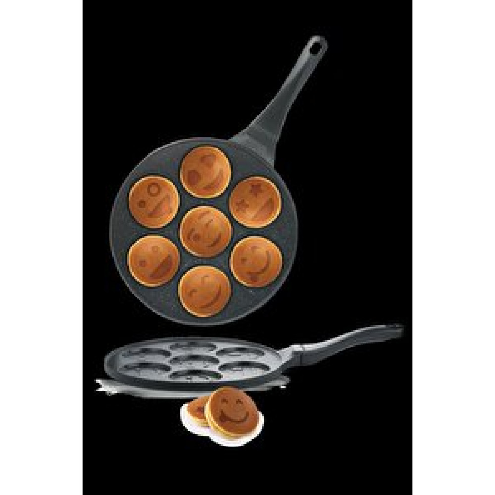 Thermoad Granit Döküm Pankek Tavası Emojili Kalıp 28 Cm Tencere / Tava Setleri Fiyatı