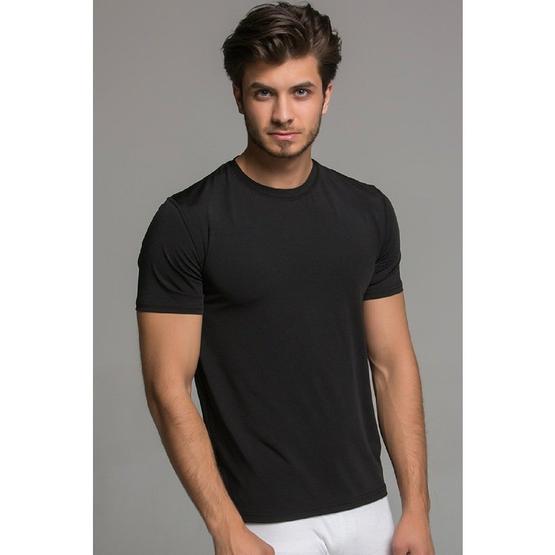 Thermoform Microfiber Siyah Kısa Kollu Fanila Erkek Atlet / Fanila Fiyatı