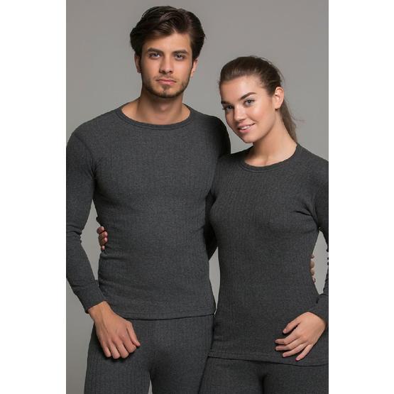 Thermoform Soft Antrasit Uzun Kol Erkek Fanila