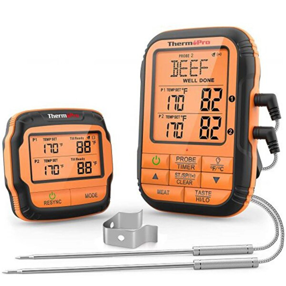 ThermoPro Tp28 150 M Mesafeli Kablosuz Profesyonel Saplama Gıda ve Izgara Termometresi Termometreler Fiyatı