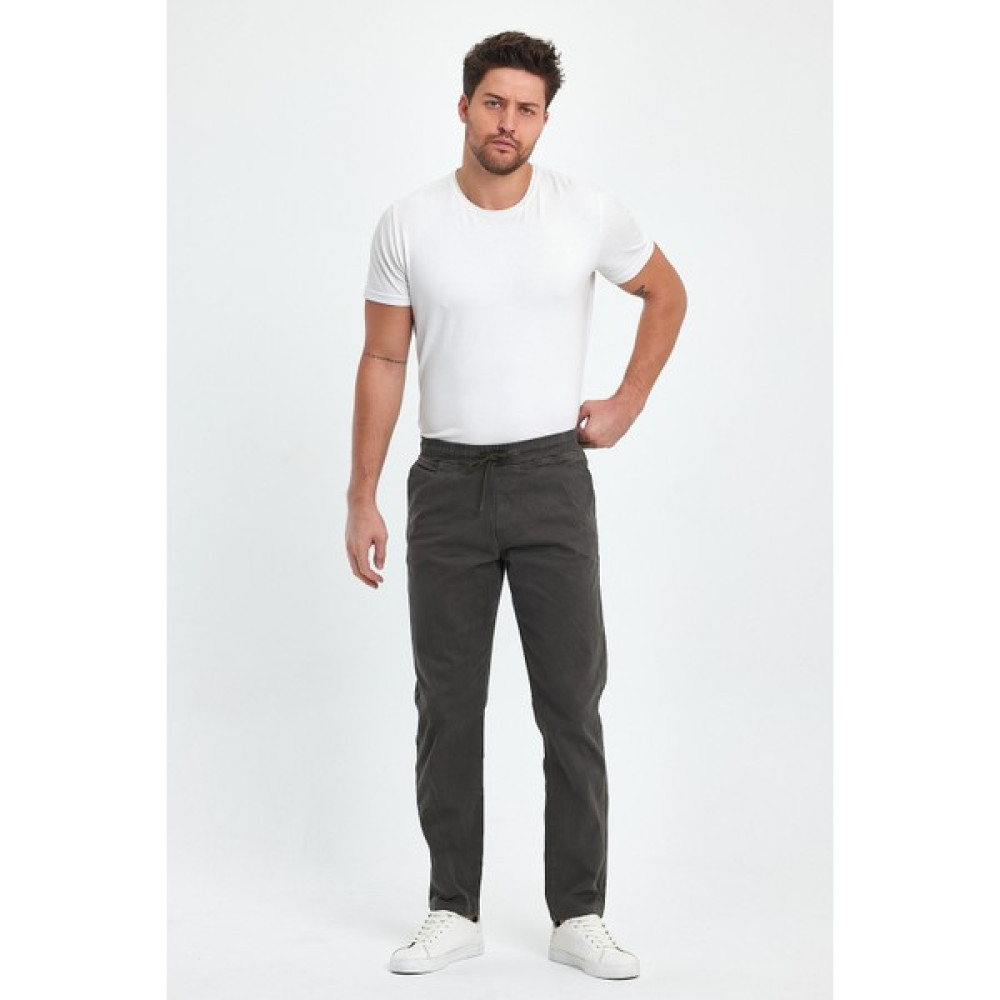 TheSeason Erkek Haki Keten Lastikli Bel Likralı Slim Fit Rahat Kesim Jogger Pantolon Erkek Pantolon Fiyatı