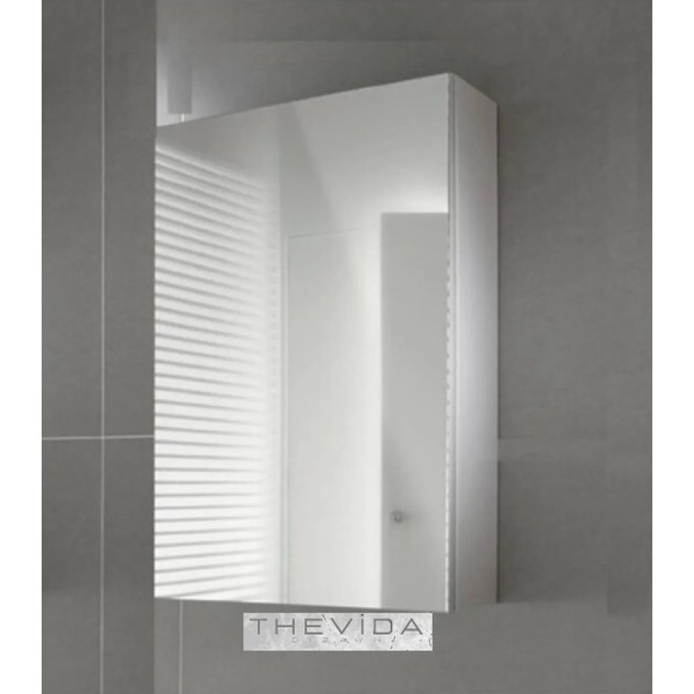 Thevida Lavabo Üstü Tek Kapaklı Banyo Dolabı,60 x 40 Aynalı Dolap - Beyaz Banyo Dolabı / Mobilyası Fiyatı