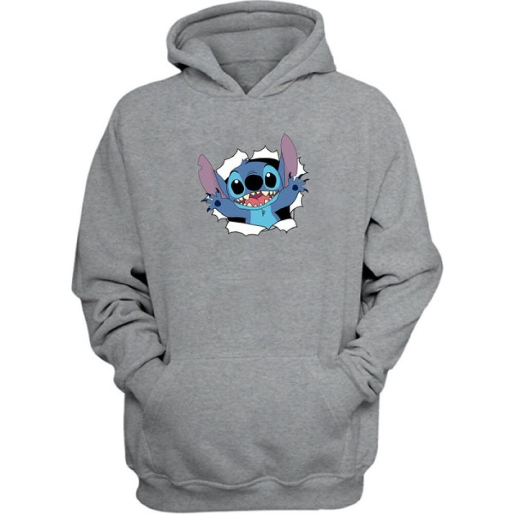 Thewert Unisex Stitch Gri Normal Kalıp Sweatshirt Erkek Sweatshirt Fiyatı