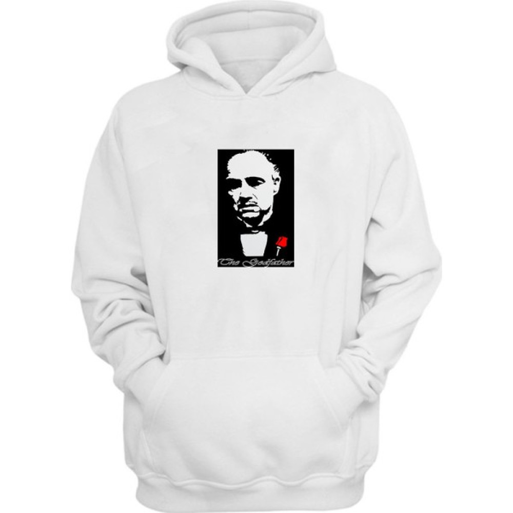 Thewert Unisex The Godfather Marlon Brando Baskılı Beyaz Normal Kalıp Şardonlu Kalın Sweatshirt Erkek Sweatshirt Fiyatı