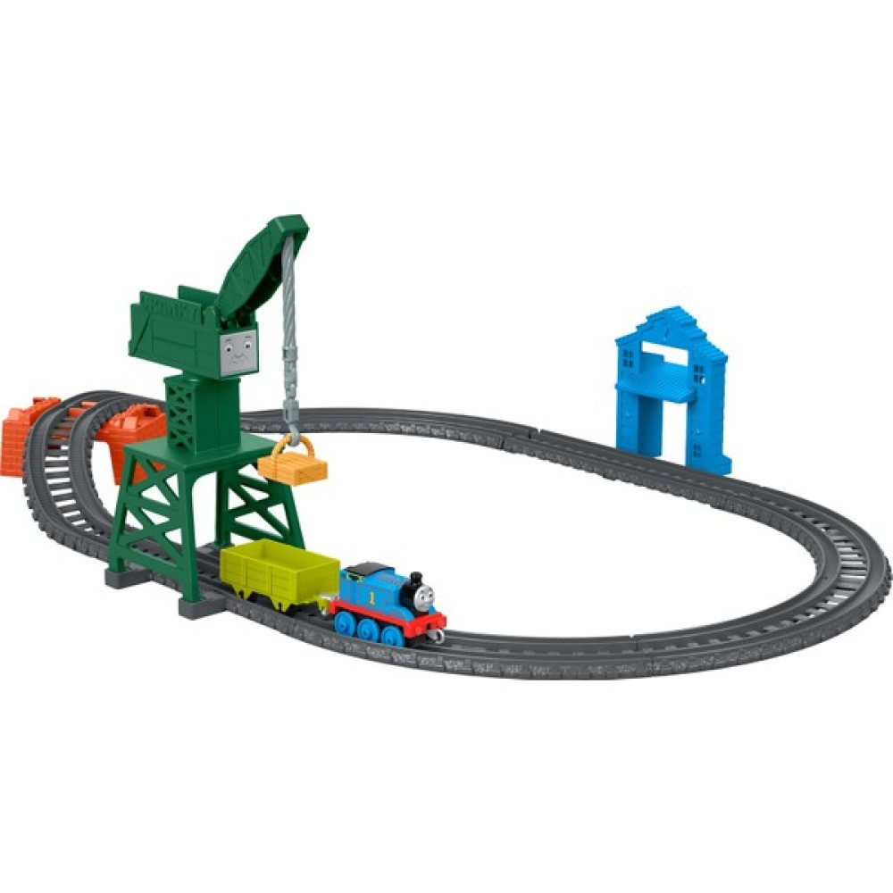 Thomas ve Arkadaşları Thomas ve Cranky Kargo Macerası, Sür-Bırak Trenli, Oyuncak Motorlu Tren, Lokomotif, Vinç, Tünel Dahil GFJ76 Oyuncak Araç Fiyatı