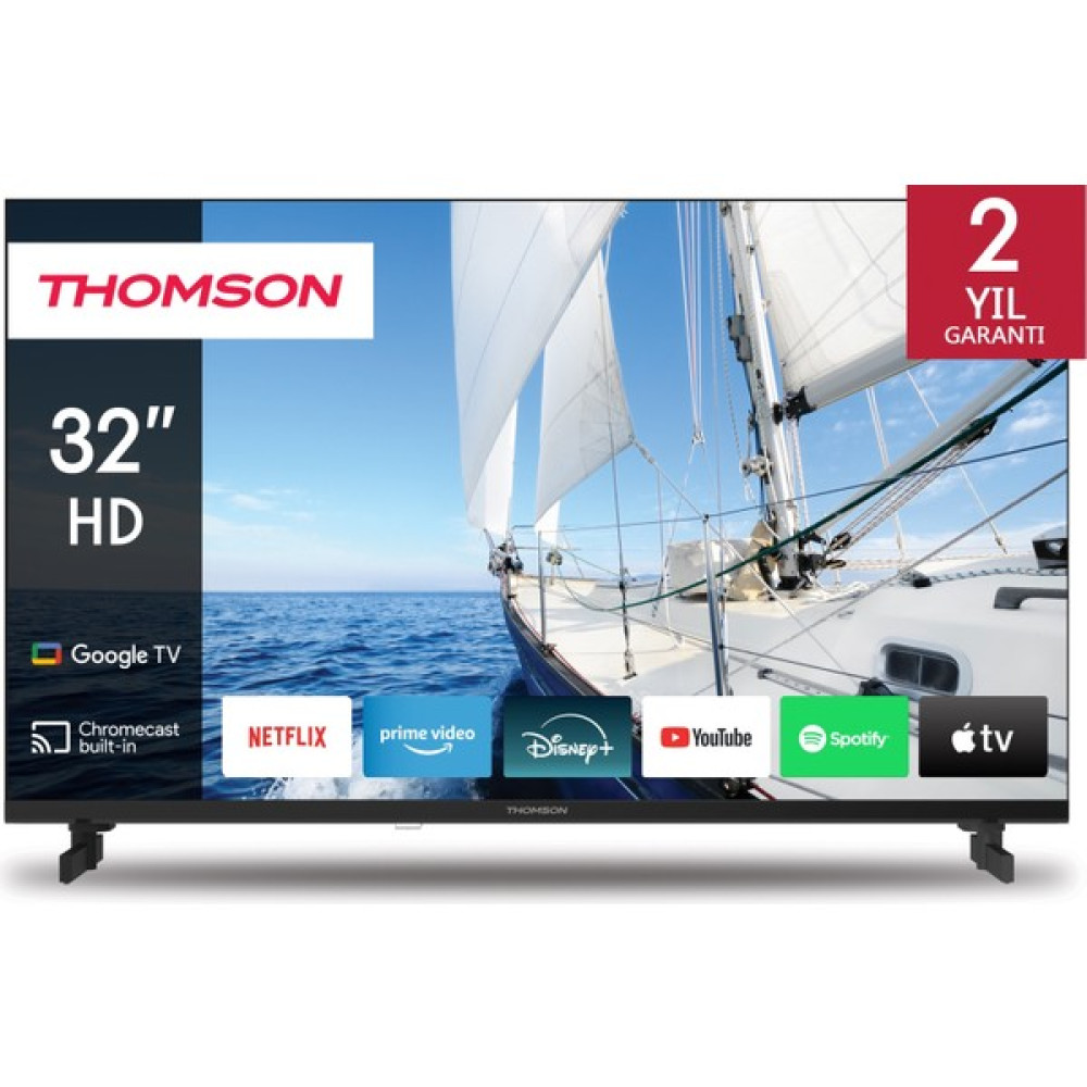 THOMSON 32HG2S14 32" 82 Ekran Uydu Alıcılı HD Dolby Audio Google LED TV - Siyah Televizyonlar Fiyatı