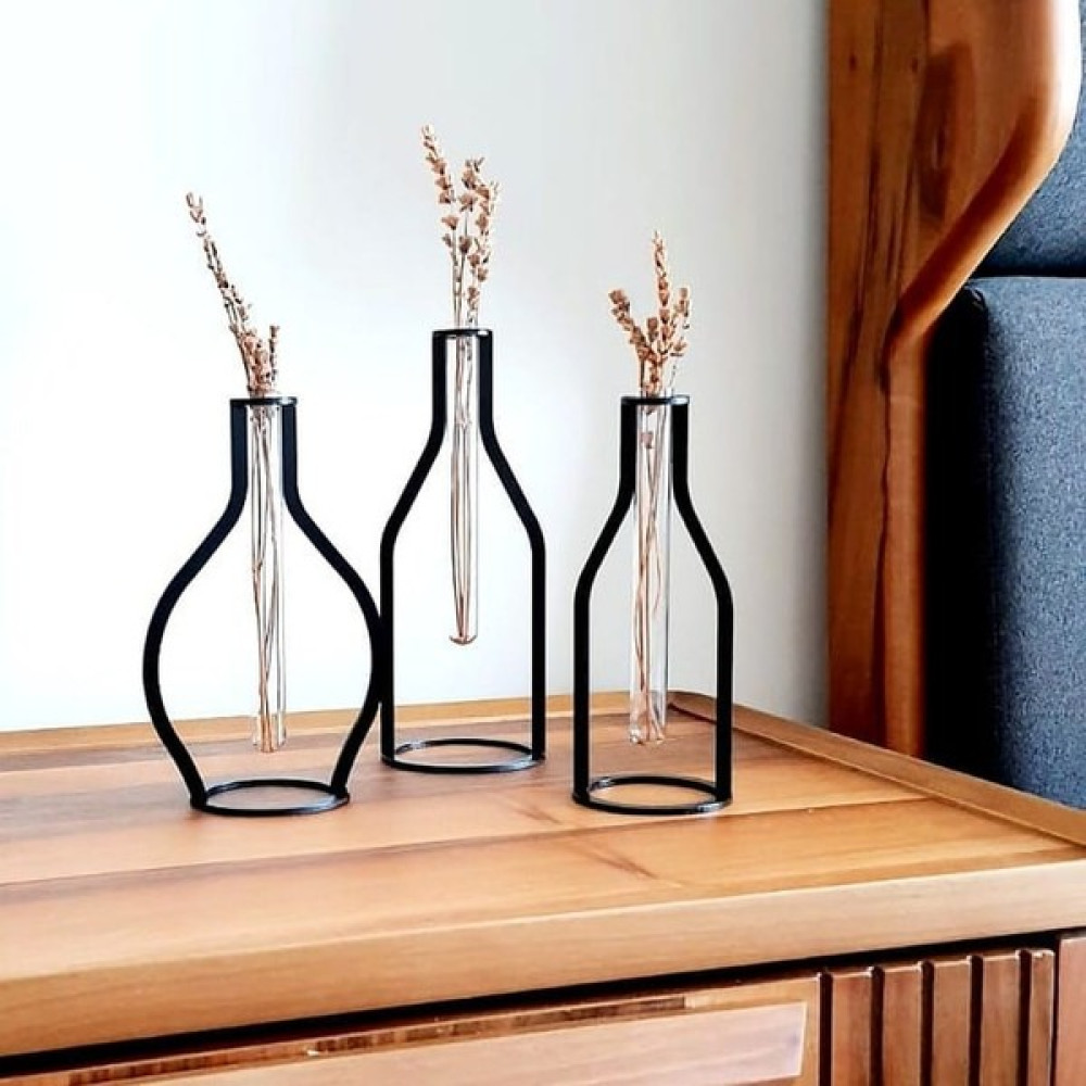 Thorqtech 3 Lü Set Dekoratif Metal Vintage Vazo Vazo Fiyatı