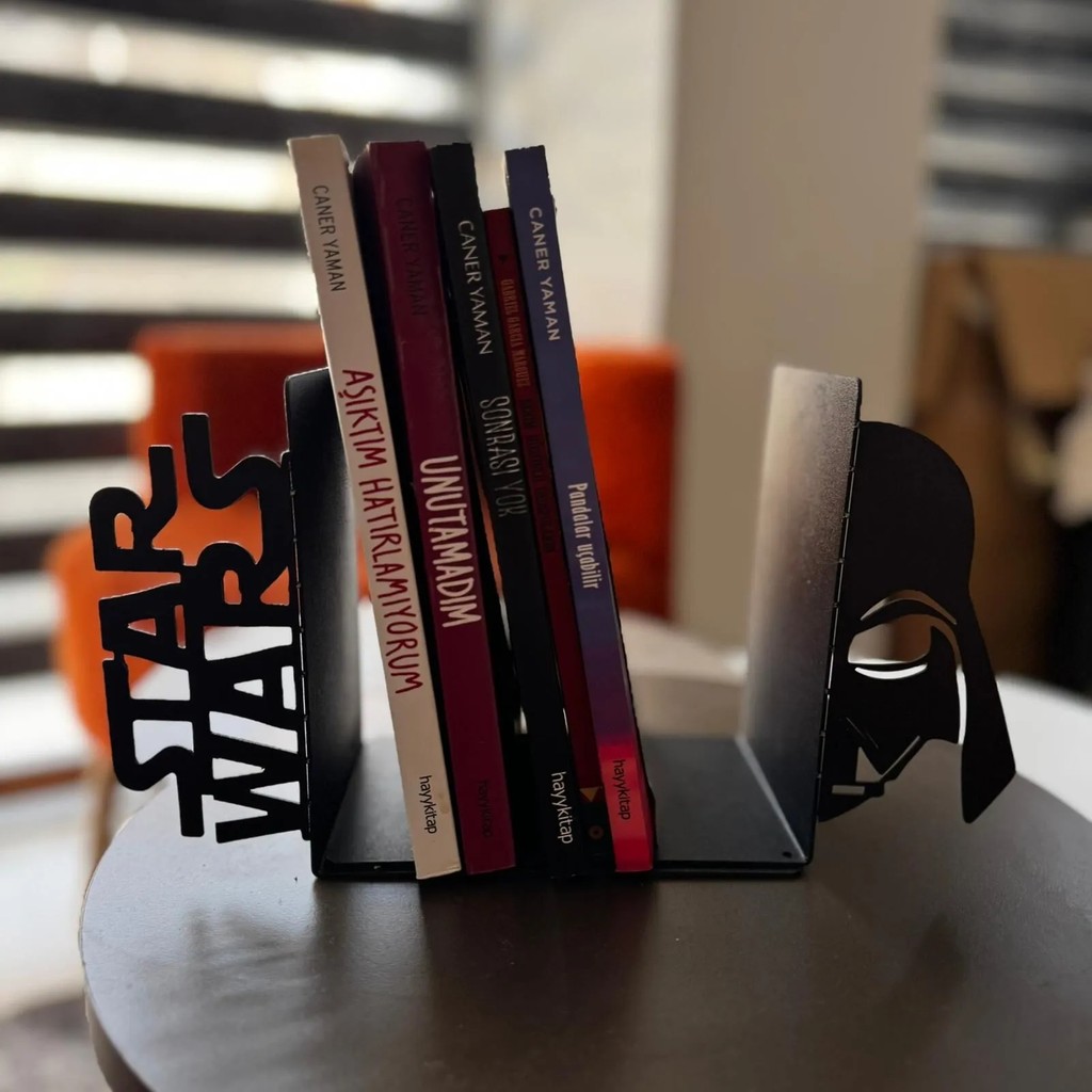 Thorqtech Dekoratif Metal Kitap Tutucu Star Wars Sıluet Kitaplık Organizer Destek Kitaplık Fiyatı