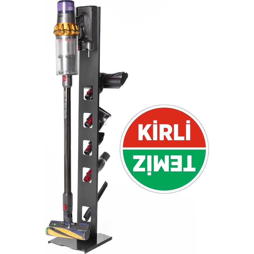 Thorqtech Dyson Gen5 Detect Uyumlu Dikey Süpürge Standı Dyson V15 - V12 - V11 - V10 - V8 Modellere Uyumlu - Antrasit - Füme Şarjlı Süpürgeler Fiyatı