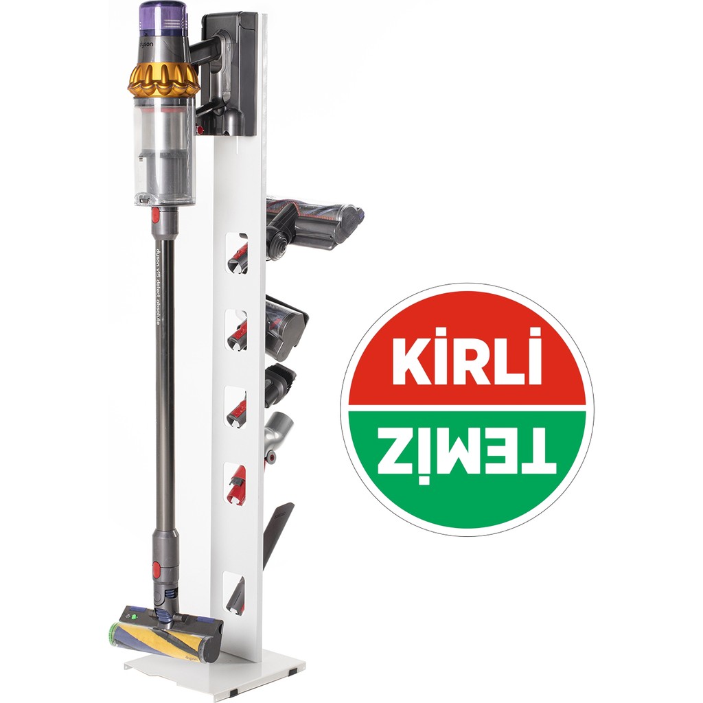 Thorqtech Dyson Uyumlu Dikey Süpürge Standı Beyaz Renk V15 - V12 - V11 - V10 - V8 Modellere Uyumlu Şarjlı Süpürgeler Fiyatı