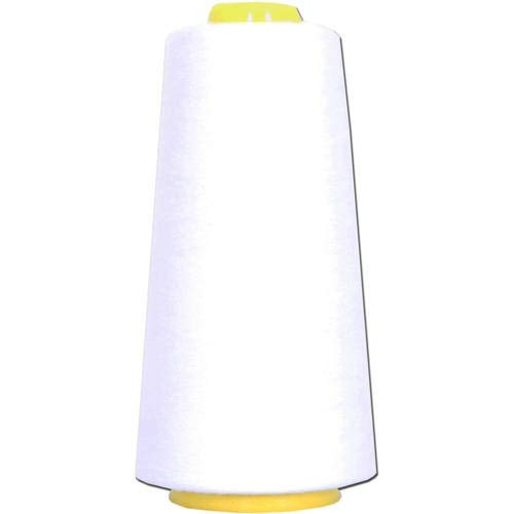 Threadart Serger Thread - Polyester Sewing - 2750 Yard Cone 40/2 - White