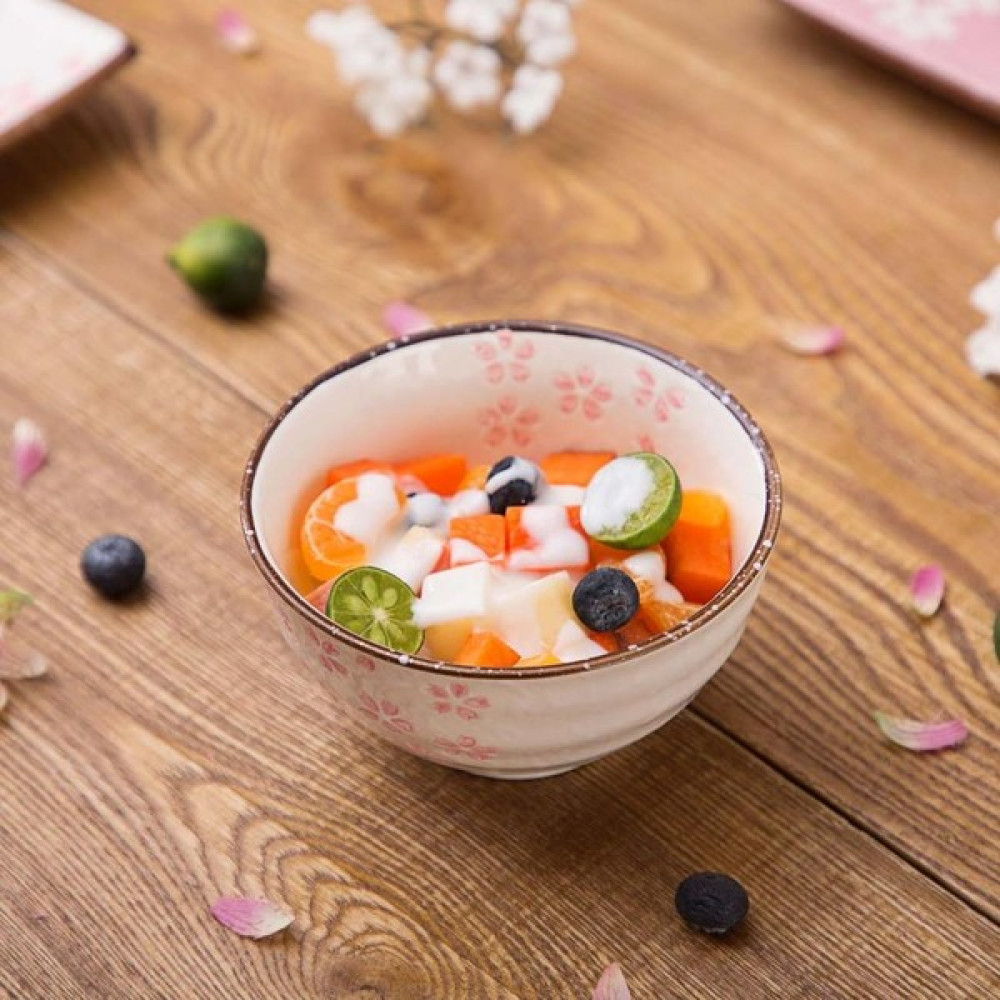 Three Beans 1 Adet Sakura Seramik Kase Pirinç Kase Mutfak Sofra Meyve Salatası Kaseler Yemek Çocuklar Öğrenciler Ramen Çorba Kaseleri Japonya Tarzı... Kase Fiyatı