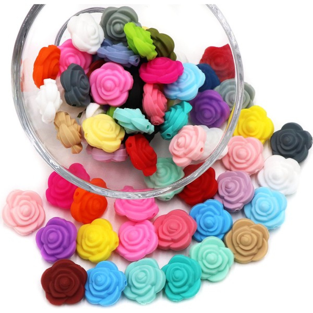 Three Beans 100 Adet Silikon Boncuk Çiçek Bebek Diş Kaşıyıcı Eko Dostu Duyusal Diş Çıkarma Kolye Gıda Sınıfı Anne Hemşirelik Dıy Takı Gül | Bebek D... Peluş Oyuncaklar Fiyatı