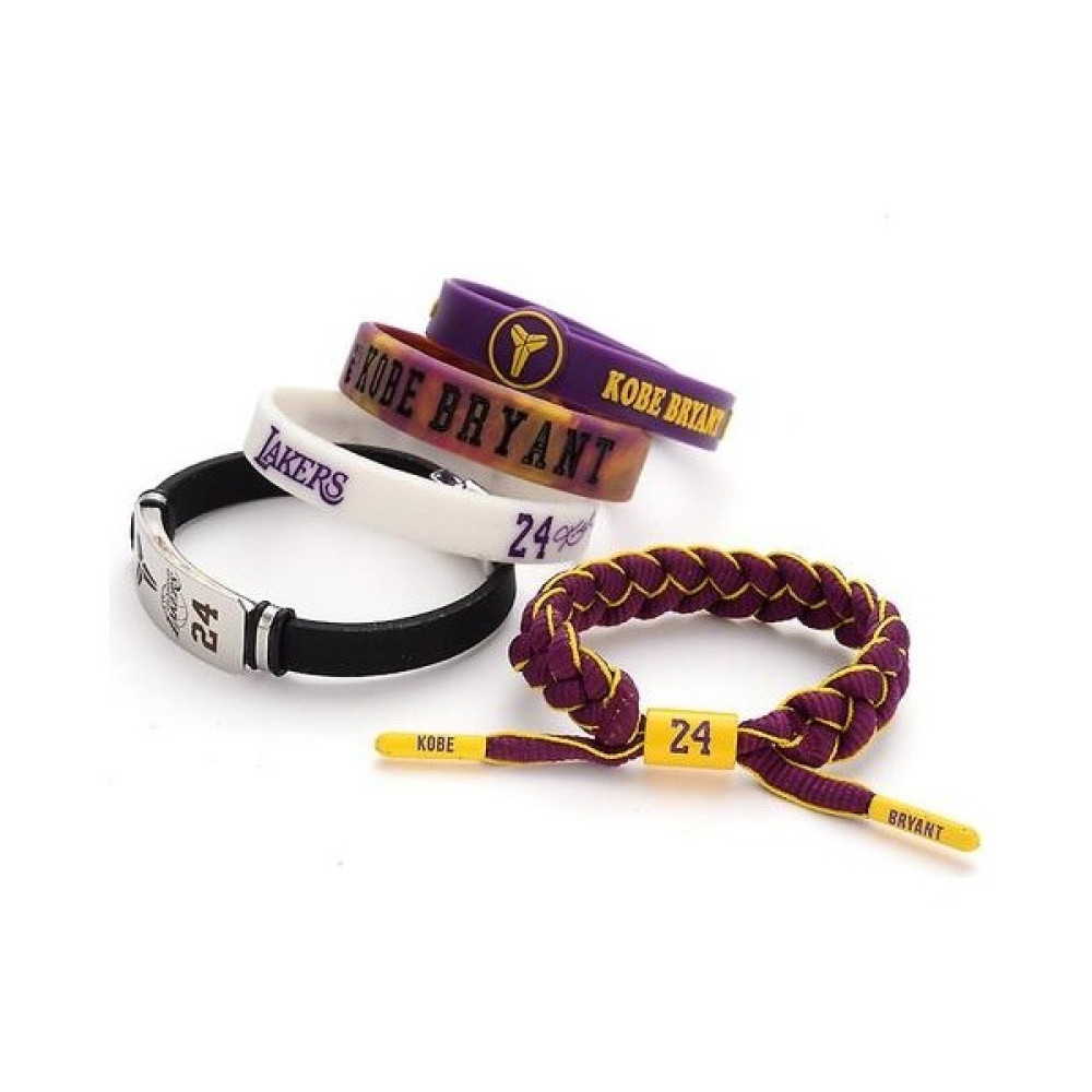 Three Beans 5 Adet Basketbol Spor Kobe Bryant Bilezik Silikon Ayarlanabilir Bileklik Dokuma Shoelace Halat Bant (Yurt Dışından) - Renkli Saat ve Bileklik Aksesuarı Fiyatı