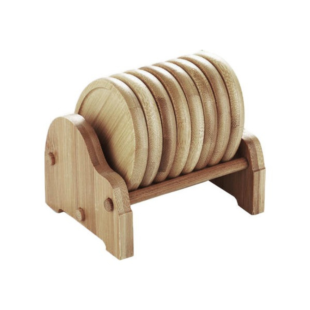 Three Beans 8 Adet Isı Yalıtım Masası ile Tutucu Ev Dekor Plaka Su Geçirmez Ofis Bambu Coaster Set Mutfak Aracı Oturma Odası | (Yurt Dışından) Amerikan Servis Fiyatı