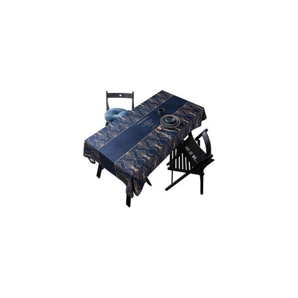 Three Beans Dekoratif Masa Örtüsü Masa Örtüsü Dikdörtgen Masa Örtüleri Yemek Masası Kapak | Masa Örtüleri (Yurt Dışından) - 140 x 180 cm - Mavi Masa Örtüsü Fiyatı