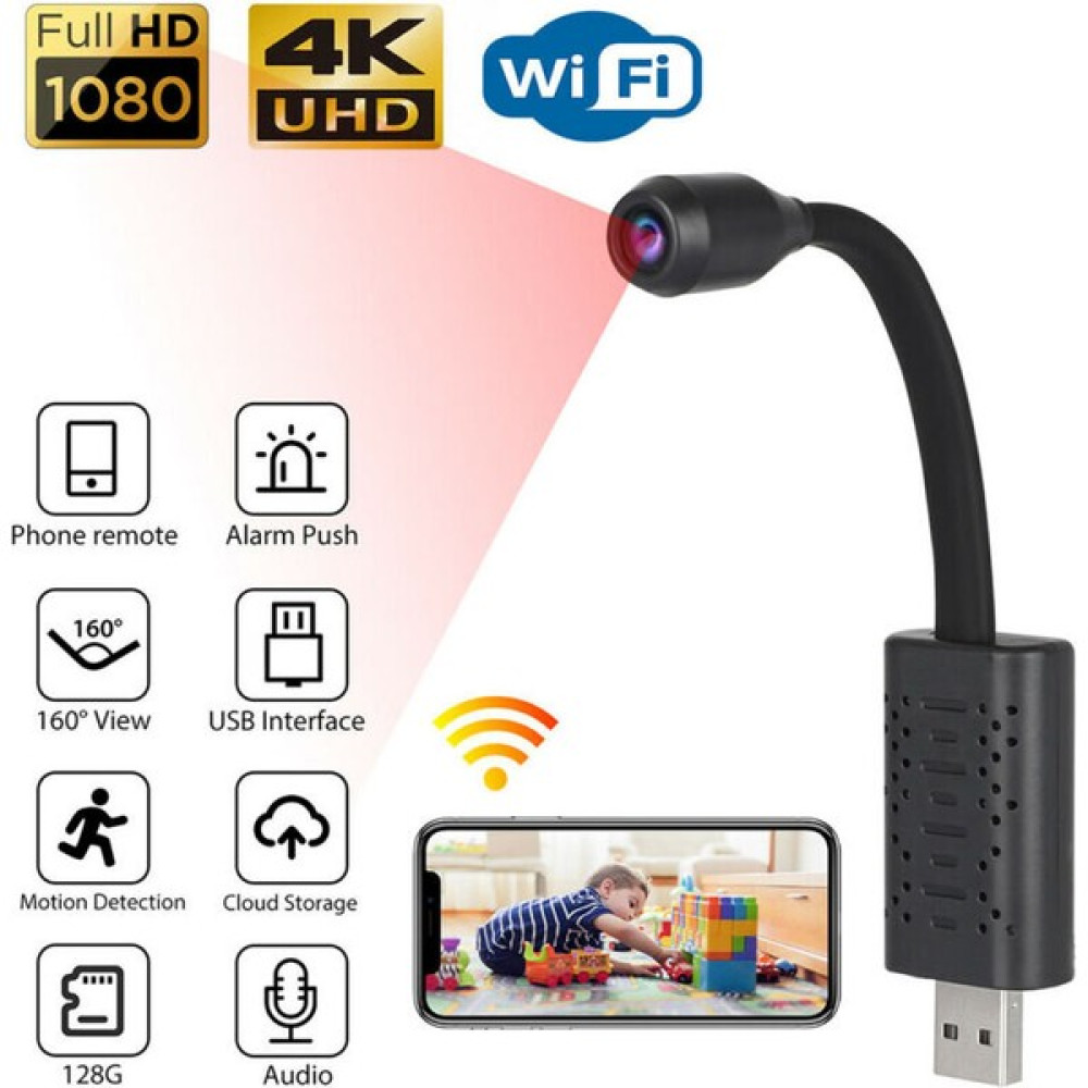 Three Beans Full Hd 1080 P Len Kablosuz Wifi Güvenlik Kamera USB Bağlantı Noktaları Kamera Gece Görüş (Yurt Dışından) - Siyah Güvenlik Kameraları Fiyatı