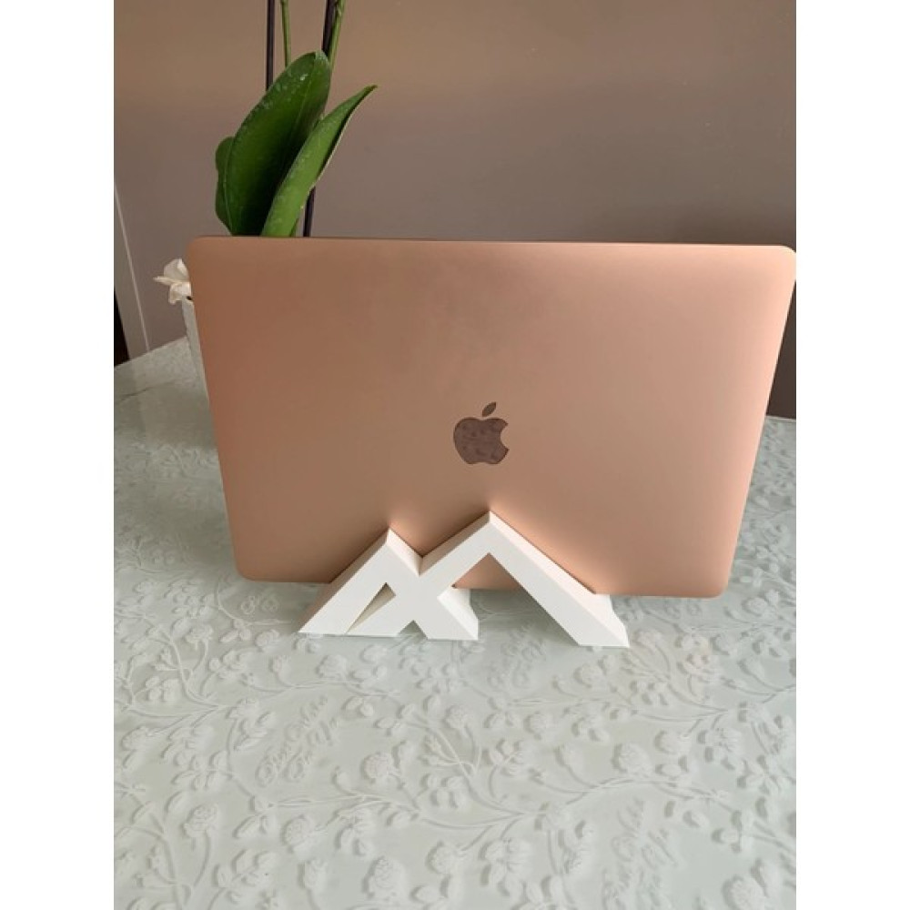 three3dprints Modern Şık Macbook Dikey Standı Dikey Tutucu Masa Üstü Plastik - 20cm - Beyaz Sehpa Fiyatı