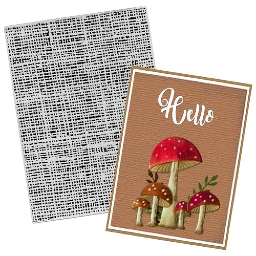 Threetols 3-D Textured Impressions Embossing Folder, Line Background Embossing Folder for Card Making, Vintage Frame DIY Plastic Scrapbooking Photo Album Card Paper DIY Craft Decor Template Mold