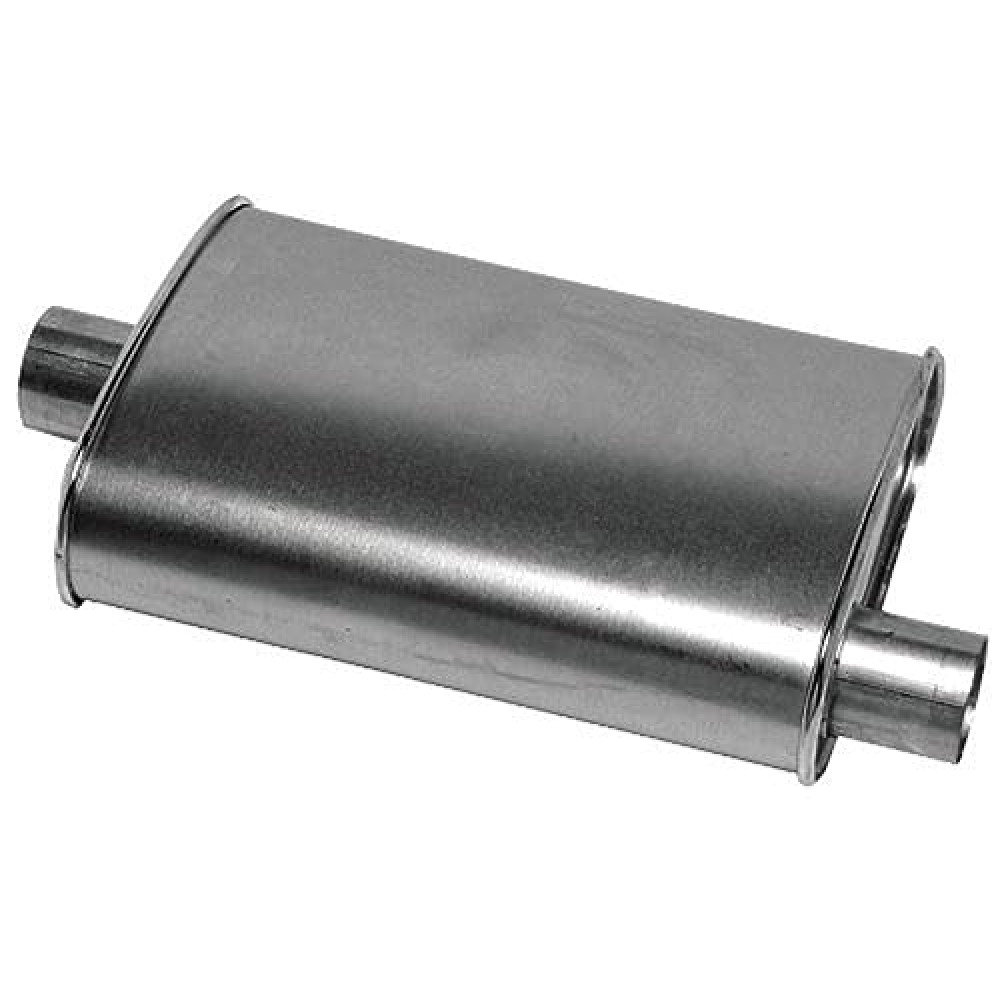 Thrush Muffler Deep Performance Tone Inlet 2.5 Pipe Connection Offset Outlet 2.5 Center