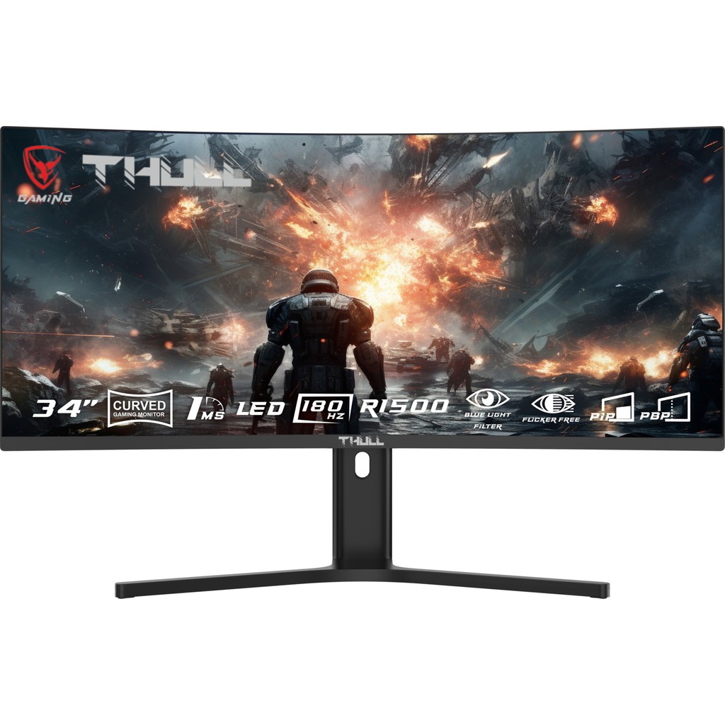 Thull TJ-WQHD34C-180 Vision 34" 1ms 180Hz Wqhd (2xhdmı+2xdp) Va Frameless Curved Gaming Monitör Bilgisayar Çevirici ve Adaptörü Fiyatı