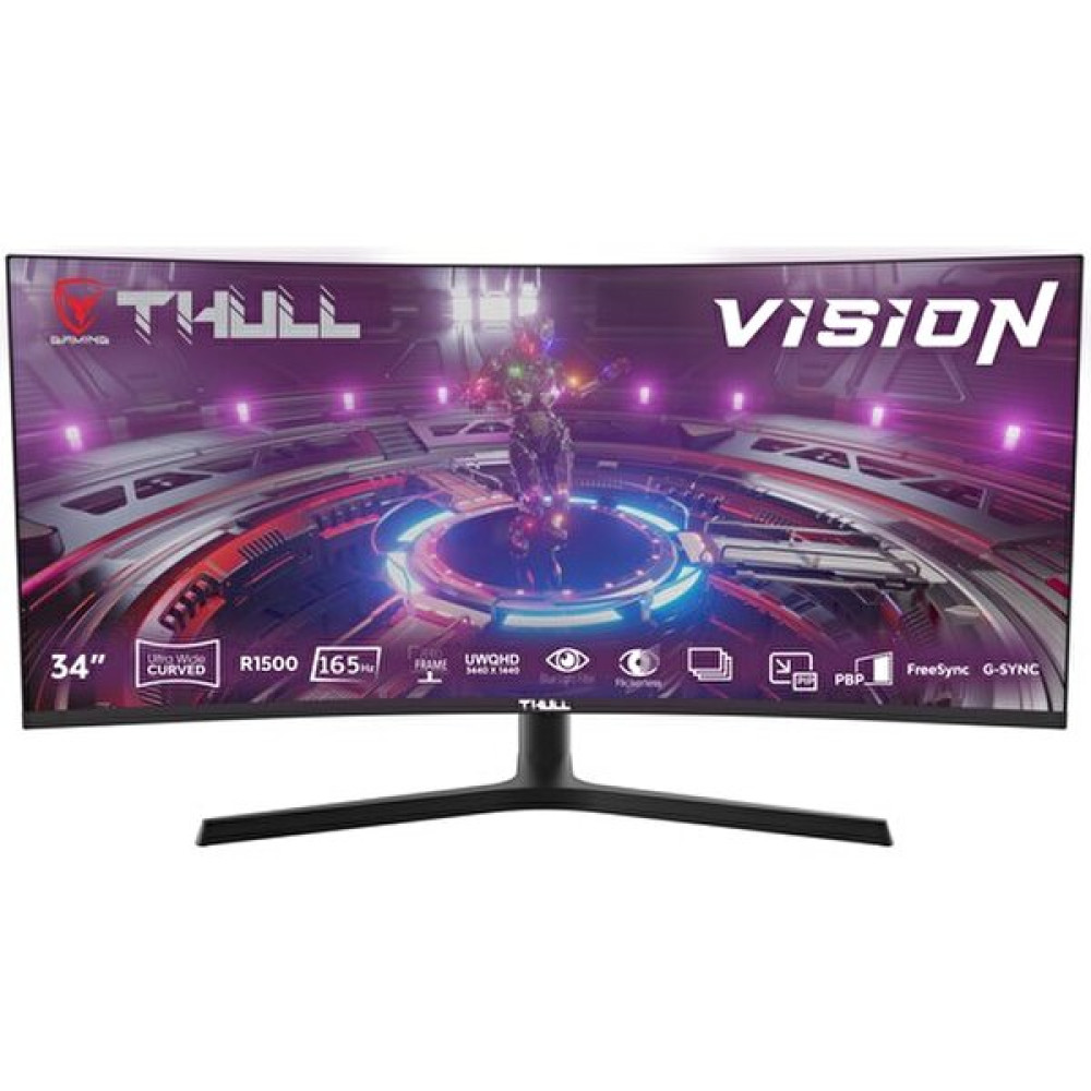 Thull Vision Tg-Uwqhd34C 34" 1 MS 165 Hz Uwqhd VA Frameless QHD Curved Oyuncu Monitörü Monitör Fiyatı