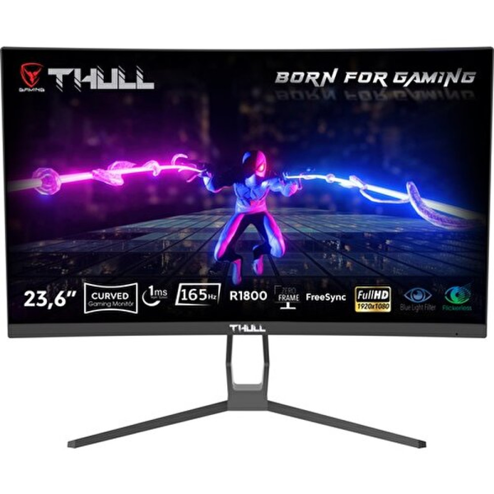 Thull Vision Tg-Vsn236C 23.6" 1 MS 165 Hz FreeSync FHD LED VA Frameless Curved Oyuncu Monitörü Monitör Fiyatı